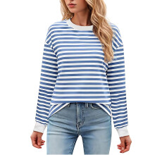Hellblaues Damen-Langarmshirt aus Polyester, Größe S