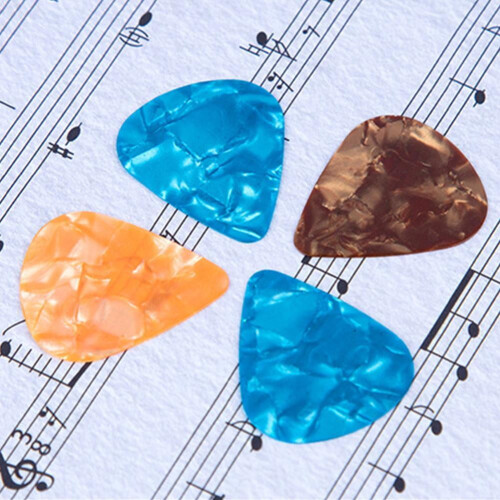 Celluloid Guitar Plectrum Tilfældig Farve Til Akustisk Elguitar 2