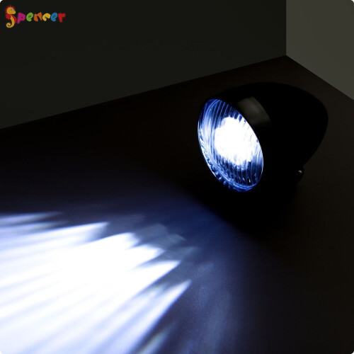 Spencer vintage retro bicycle headlight black 3-LED 2