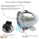 Spencer vintage retro bicycle headlight black 3-LED 6