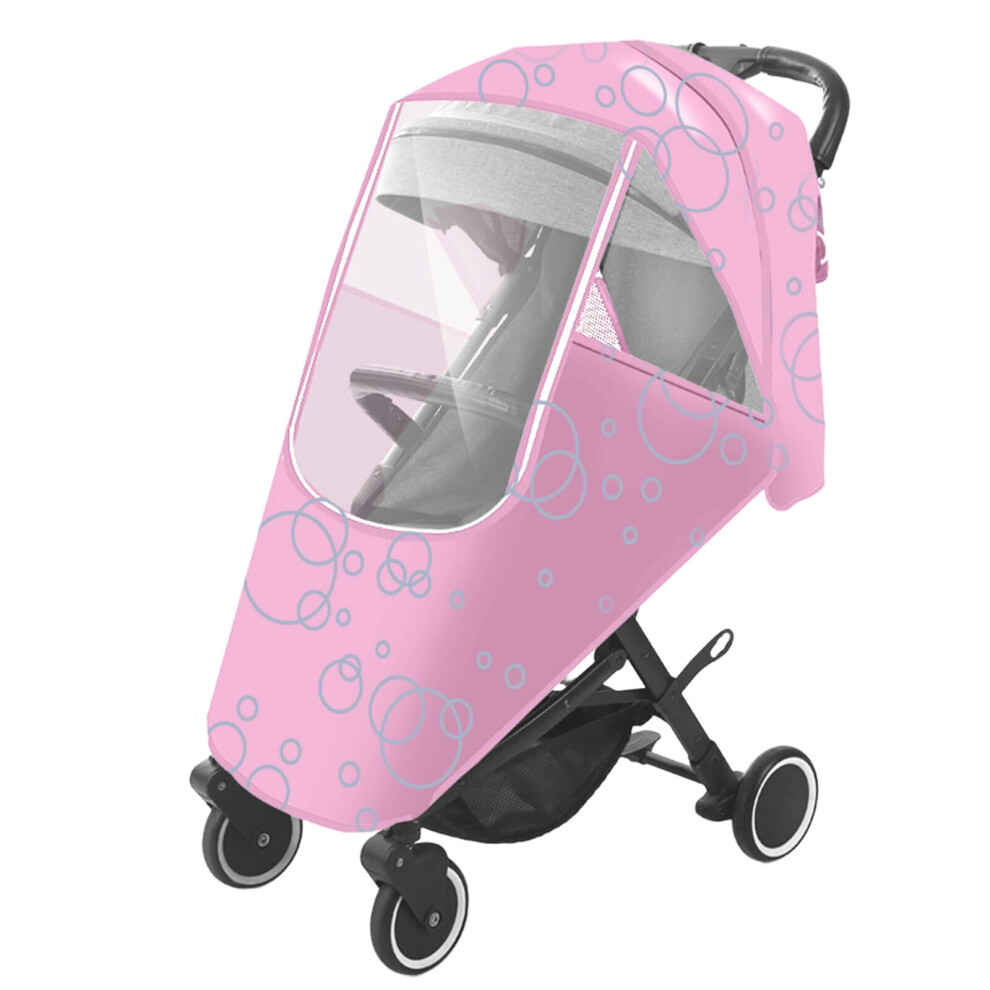 Stroller Rain Cover Pink Winter Easy Install