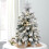 Mini Christmas Tree with Lights Flocked Snow 22 Inch 7