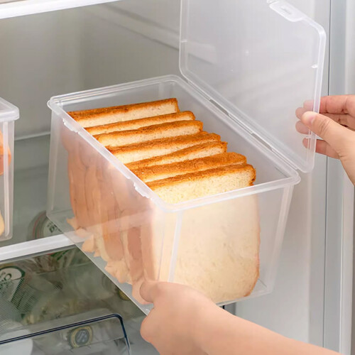 Airtight Bread Storage Container Clear Plastic 1 Pack 2