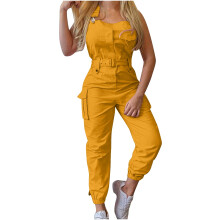 Casual mouwloze jumpsuit voor dames met tailleband