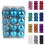 Mini Christmas Balls Ornaments Blue 24 Pieces 3