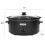 7 Quart Oval Slow Cooker Black Stainless Steel 6