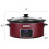 6 Quart Programmable Slow Cooker Red Stainless Steel 6