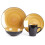 Sonoma stoneware dinner set black exterior yellow interior 8
