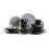 Sonoma stoneware dinnerware set black exterior hand-painted 2