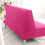Stretch Elastic Sofa Slipcover Polyester Spandex Rose Red 4