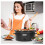 6 Quart Oval Slow Cooker with 3 Settings Black Stainless 4