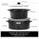 6 Quart Oval Slow Cooker with 3 Settings Black Stainless 5