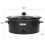 6 Quart Oval Slow Cooker with 3 Settings Black Stainless 6