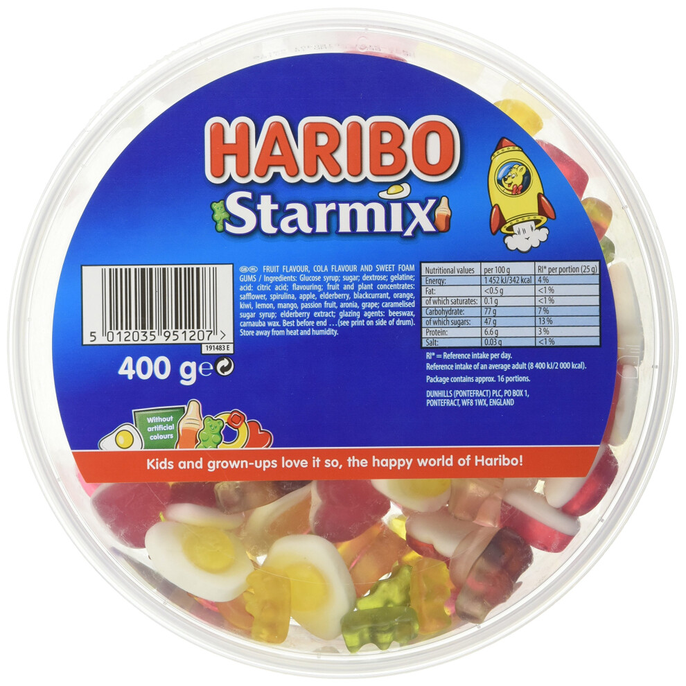 Haribo Starmix – Gummy And Foam Sweets – 400G Sharing Tub