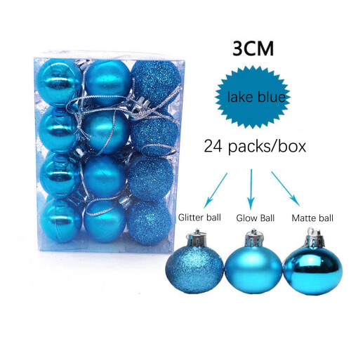 Staron light blue Christmas ornaments 30mm 24 pcs 1