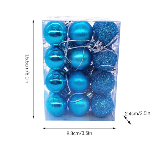 Staron light blue Christmas ornaments 30mm 24 pcs 2