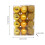 Staron Gold Christmas Ornaments 30mm 24pcs 3