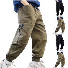 Durable Boys' Casual Pants with Pockets