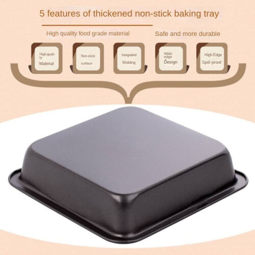 Carbon Steel Baking Pan Square 9 Inch 2