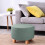 Round footstool cover green stretch dustproof 1 piece 4