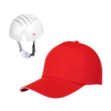 Baseball Bump Hat with Cap Insert Shockproof Hard Cap Red