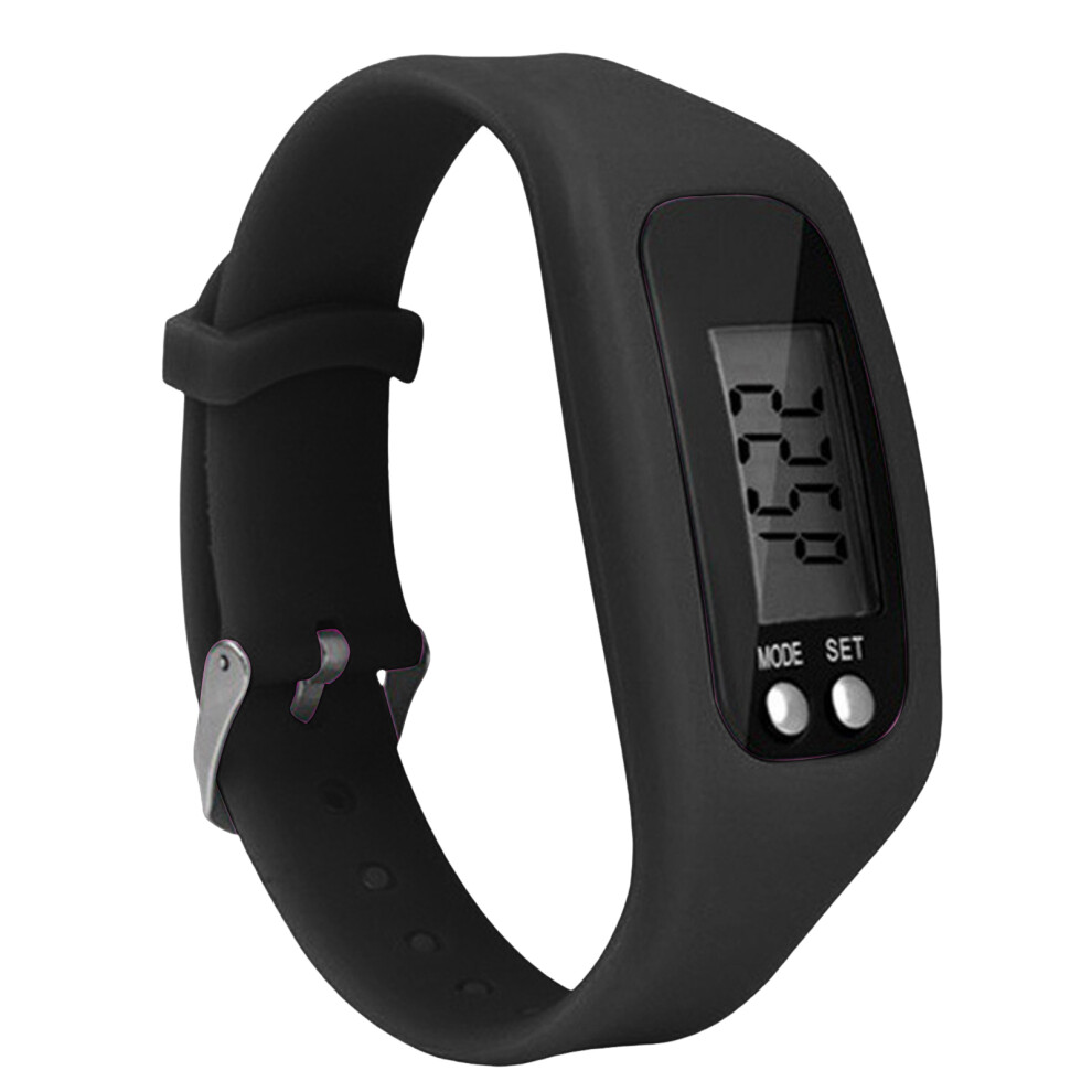 Pedometer Watch with Step and Mile Tracking, Silicone Band,