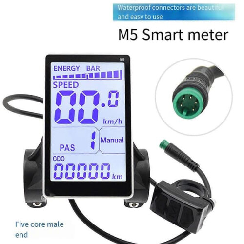 E-Bike LCD Display Meter 5-Pin 24V-60V 1