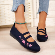 Dunkelblaue Damen-Ballerinas, Größe 9