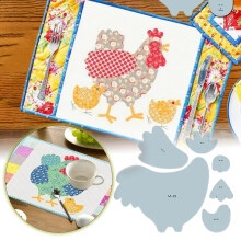 Chicken quilting template set acrylic 8 inch