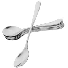 Metal Soup Spoons Silverware 6 Pieces