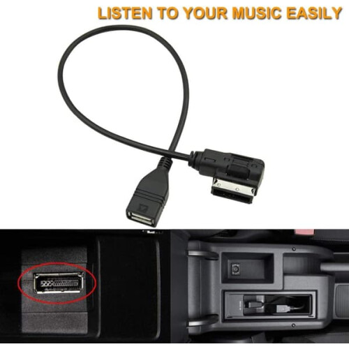 USB audiokábel USB adapterrel Audi AMI MMI2G3G3G+-hoz - Perfet 2