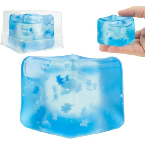 Παγοκύβοι Squishies, TPR Διαφανές Παγοκύβος Mochi Squishy Παιχνίδια Fidget Μπάλες στρες 1
