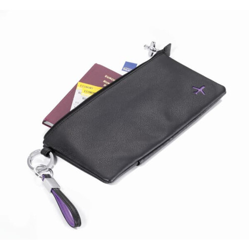 Passport Case Travel Document Organizer Black 1