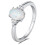Women's white fire opal alloy ring size 5-11 1