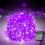 Purple Solar String Lights 16FT 50LED 8 Modes Waterproof 1
