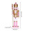 Wooden Pink King Nutcracker Ornament 2PCS 5