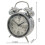 Retro Twin Bell Alarm Clock Silver 2