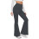 Dameslegging met hoge taille, effen kleur, flared model, maten S-2XL 1