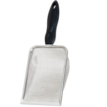Strandschep met netstructuur 27,5x10x5cm Zilver 1 set