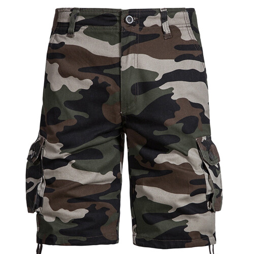 Bermuda cargo de camuflaje informal para hombre