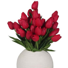 Mini-Tulpenstrauß aus künstlichen Blumen, dunkelblaugrün, 10 Köpfe