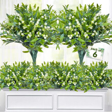 Künstliche Outdoor-Blumen, UV-beständig, 16 Bündel