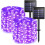 Solar lichtslinger met koperdraad, 100 LED's, 10 meter, paars 1