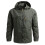 Jaqueta parka masculina tática impermeável verde-oliva 1