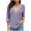 Damen-Strickpullover mit V-Ausschnitt, Lila, Größe 2XL 1