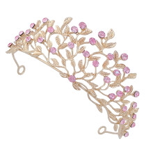 Gabhálas Gruaige Bridal Coróin Diamaint Tiara 1 phíosa
