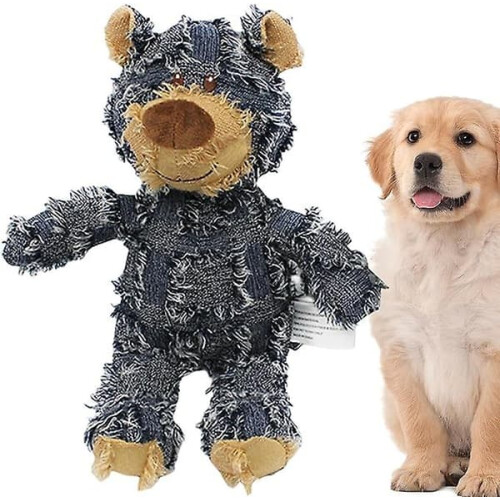 Bear Chew Toy for Dogs Blue Durable Breathable 2