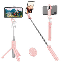 Selfiestangstativ i aluminium, fleksibelt og uttrekkbart, 1 stk.