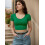 Top cropped feminino leve e elástico com modelagem justa. 1