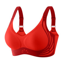 Naadloze push-up bh voor dames met voorgevormde cups, rood